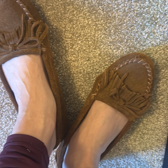 MINNETONKA Suede Moccasin with Rubber Sole - Picture 3 of 16
